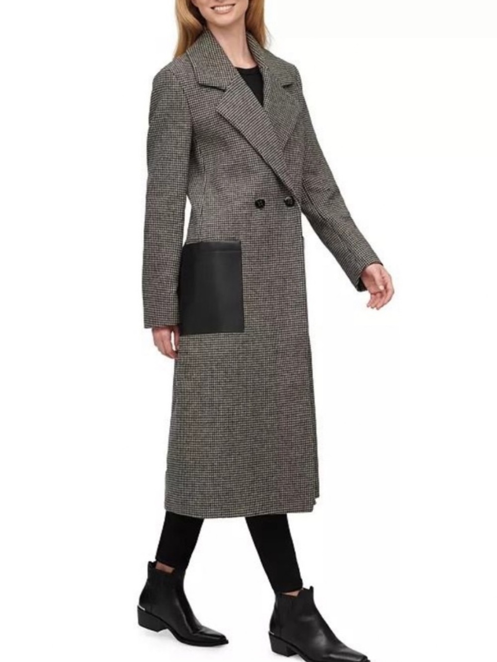 Calvin Klein Houndstooth Coat